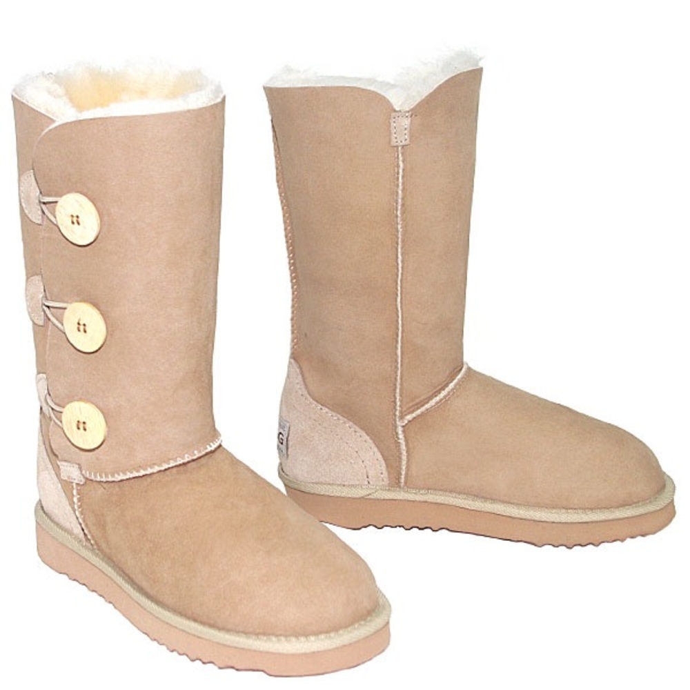 Bailey Suede UGG Button Triplet Water-Repellent Tall Boots